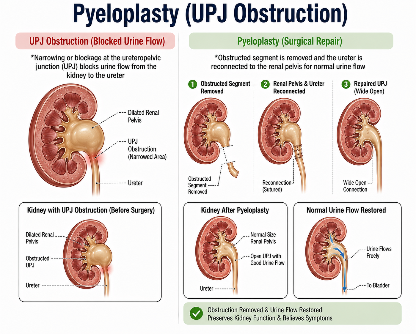 Pyeloplasty (UPJ Obstruction) — anatomy diagram